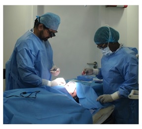 Blepharoplasty performed under local anaesthesia